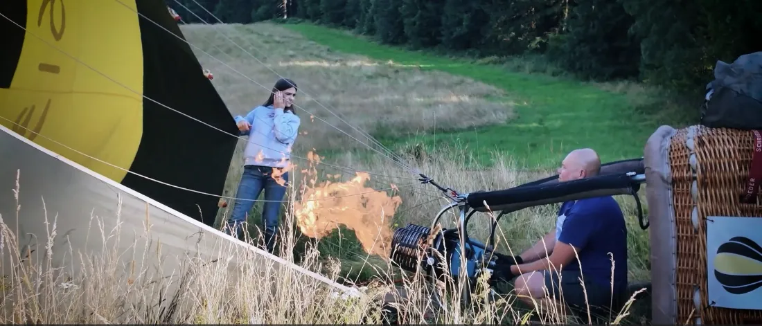 Pierwsze podgrzewanie kopuły balonu